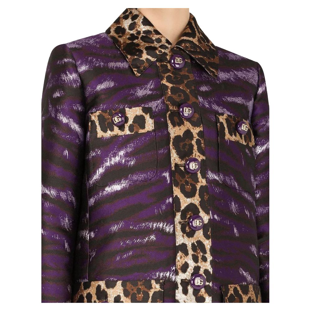 Dolce & Gabbana Purple Polyester Jackets & Coat