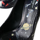 Dolce & Gabbana Blue Space Robot Leather Heels Pumps Shoes