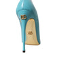 Dolce & Gabbana Blue Gold Leather Crystals Heels Pumps Shoes