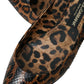 Dolce & Gabbana Brown Leopard Exotic Skin Slingback Shoes