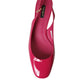 Dolce & Gabbana Pink Embellished Leather Slingback Shoes