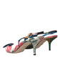 Dolce & Gabbana Multicolor Floral Patchwork Slingbacks Shoes