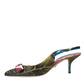 Dolce & Gabbana Multicolor Floral Patchwork Slingbacks Shoes