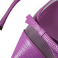 Dolce & Gabbana Purple Leather Mesh High Heels Slingback Shoes