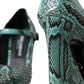 Dolce & Gabbana Aqua Python Leather Mary Jane Pumps Shoes