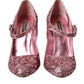 Dolce & Gabbana Pink Sequin Mary Jane Pumps High Heels Shoes