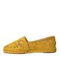 Dolce & Gabbana Yellow Taormina Lace Espadrille Loafers Flats Shoes