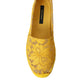 Dolce & Gabbana Yellow Taormina Lace Espadrille Loafers Flats Shoes