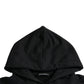 Balenciaga Black Cotton CREW Hooded Pullover Sweatshirt Sweater