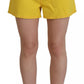 Dsquared² Yellow Cotton High Waist Baggy Women Hotpants Shorts