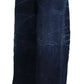 Dsquared² Blue Cotton High Waist Wide Leg Denim Jinny Jeans