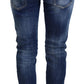 Dsquared² Blue Cotton Mid Waist Cropped Denim Jeans Cool Girl