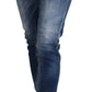 Dsquared² Blue Cotton Mid Waist Cropped Denim Jeans Cool Girl