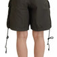 Dsquared² Green High Waist Cargo Bermuda Women Shorts