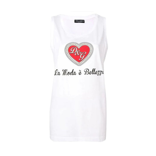 Dolce & Gabbana White Cotton Tops & T-Shirt