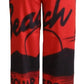 Dsquared² Red Printed High Waist Straight Pants