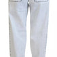 Dsquared² Light Blue Cotton High Waist Straight Denim Jeans