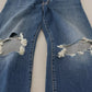 Dsquared² Blue Distressed High Waist Straight Denim Jeans