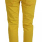 Dsquared² Yellow Cotton Low Waist Crop Denim Cool Girl Jeans