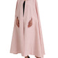 Dolce & Gabbana Light Pink Silk Long Maxi Cape Coat Jacket