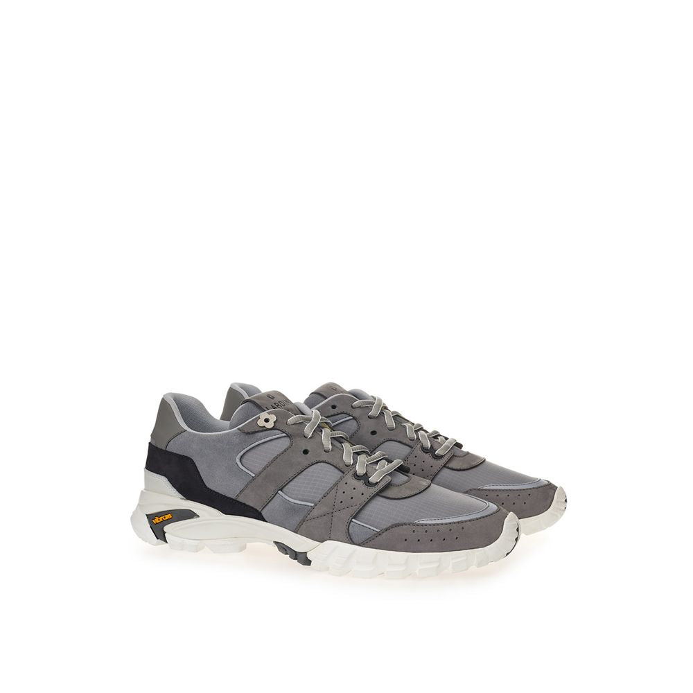 Lardini Elegant Gray Suede Sneakers for Men