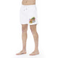 Iceberg White Polyester Men's Swim Trunk