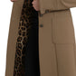 Dolce & Gabbana Brown Button Down Long Trench Coat Jacket