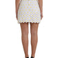 Dolce & Gabbana White Floral A-line Mini Skirt