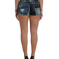 Dolce & Gabbana Blue Patchwork Cotton Denim Hot Pants Short