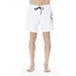 Trussardi Beachwear White Polyester Men Swim Trunk