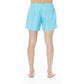 Trussardi Beachwear Light Blue Polyester Men Swim Trunk