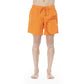 Trussardi Beachwear Orange Polyester Men Swim Trunk