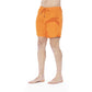 Trussardi Beachwear Orange Polyester Men Swim Trunk