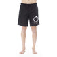 Trussardi Beachwear Black Polyester Men Swim Trunk