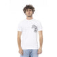 Cavalli Class White Cotton Men T-Shirt