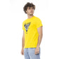 Cavalli Class Yellow Cotton Men T-Shirt