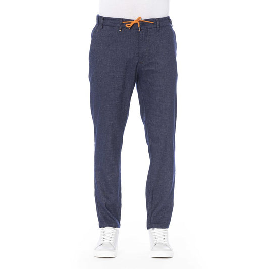 Distretto12 Blue Cotton Men Pant