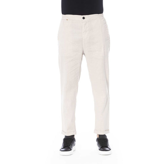 Distretto12 Beige Linen Men Pants