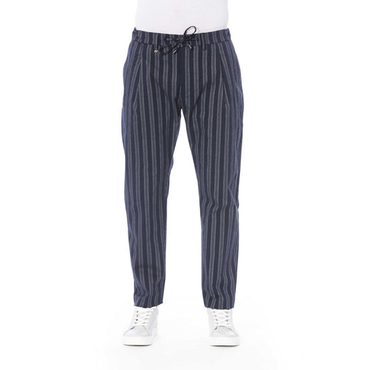 Distretto12 Blue Cotton Mens Trouser