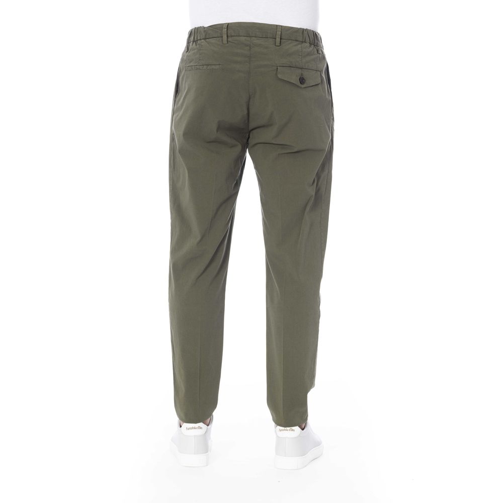 Distretto12 Green Cotton Men Pant