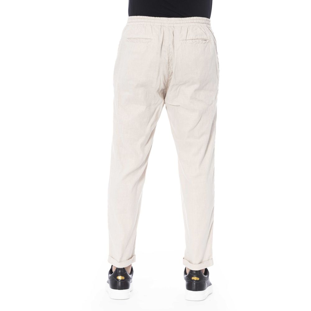 Distretto12 Beige Linen Men Pants