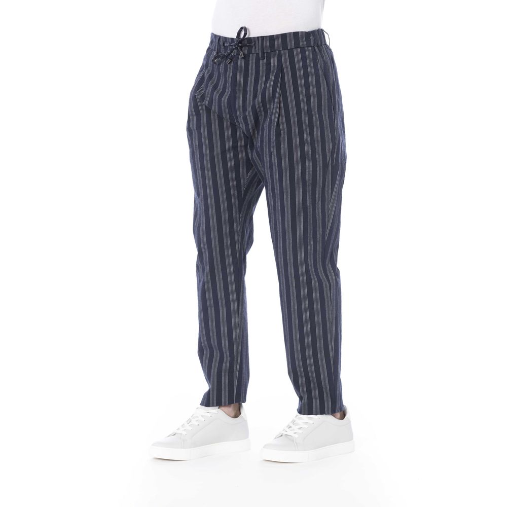 Distretto12 Blue Cotton Mens Trouser