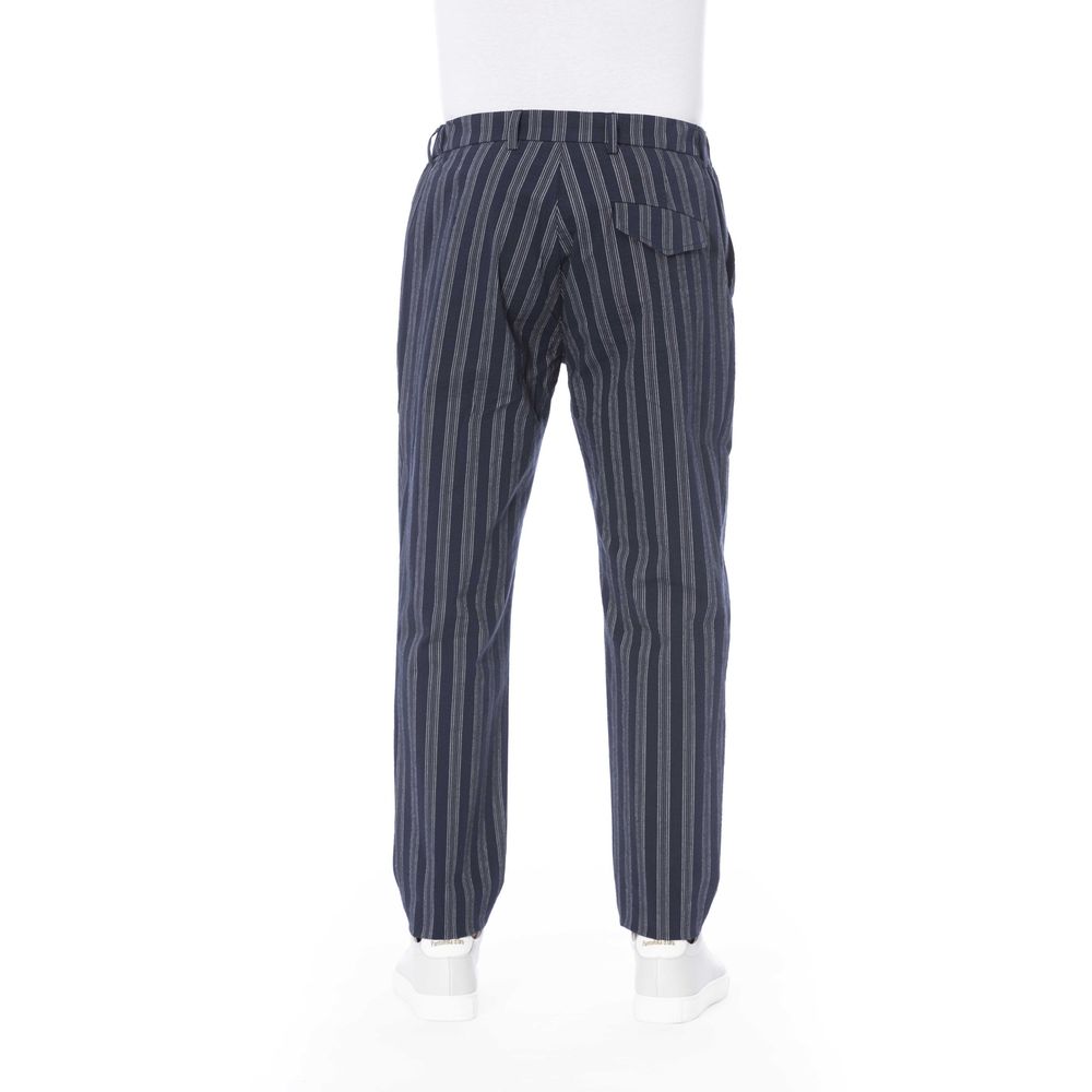 Distretto12 Blue Cotton Mens Trouser