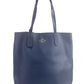 COACH Leather Denim Thea Tote Shoulder Purse Bag