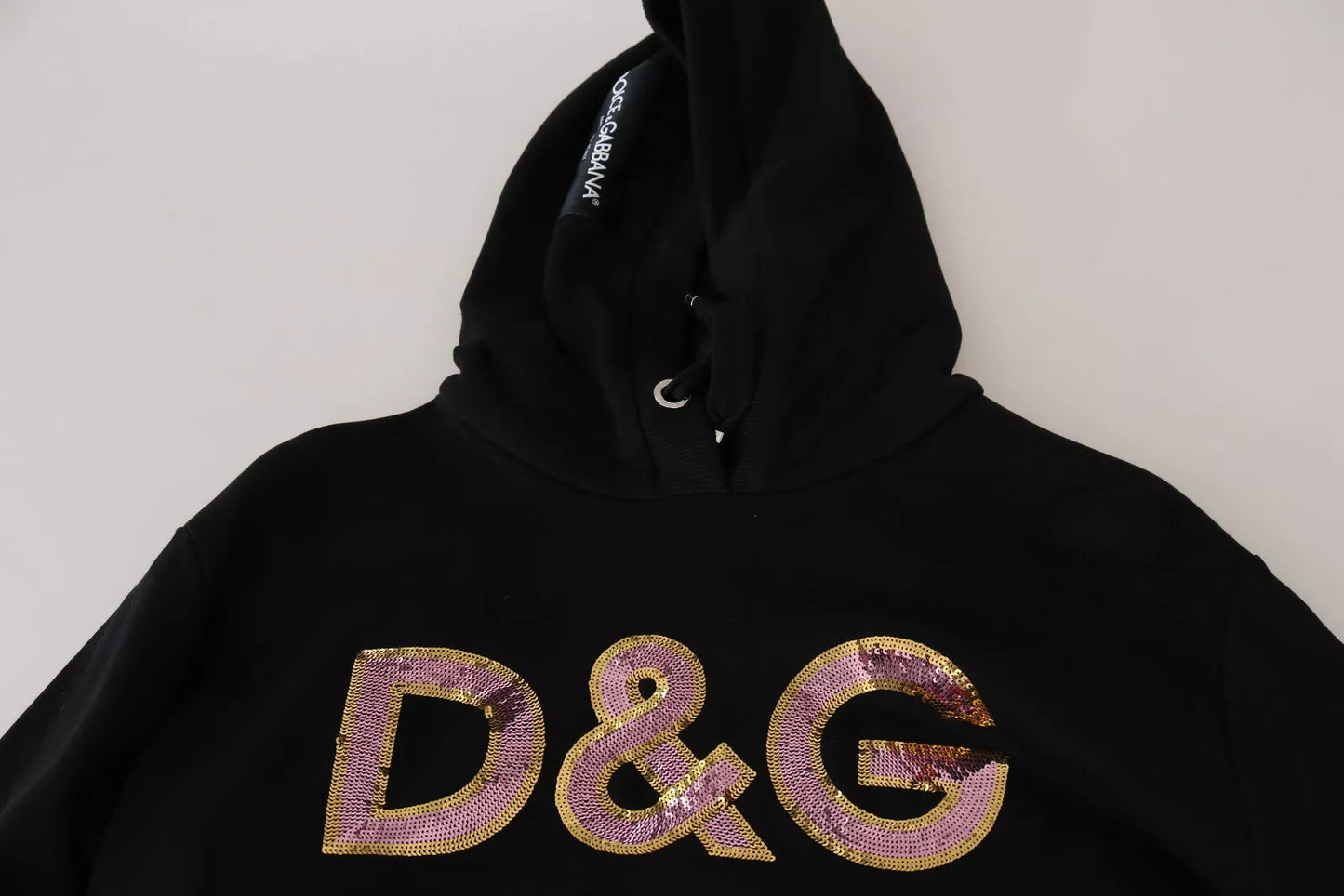 Dolce & Gabbana DG Sequined Hooded Pullover Sweater