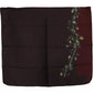 Dolce & Gabbana Bordeaux 100% Silk Floral Wrap Women Scarf