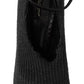 Dolce & Gabbana Black Leather Heels Fabric Socks Pumps Shoes