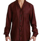 Dolce & Gabbana Black Red Zigzag Pattern Casual Shirt