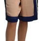 Dolce & Gabbana Pink Blue High Waist Casual Sweatshorts Shorts