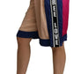 Dolce & Gabbana Pink Blue High Waist Casual Sweatshorts Shorts